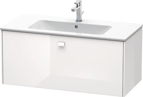 Vanity unit wall-mounted, BR400302222 White High Gloss, Decor, Handle White