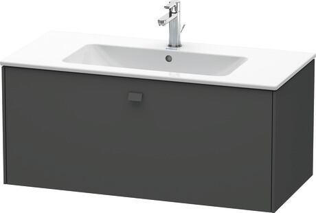 Vanity unit wall-mounted, BR400304949 Graphite Matt, Decor, Handle Graphite