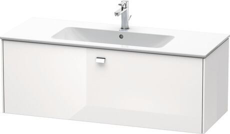 Vanity unit wall-mounted, BR400401022 White High Gloss, Decor, Handle Chrome