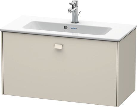 Vanity unit wall-mounted, BR401109191 taupe Matt, Decor, Handle taupe