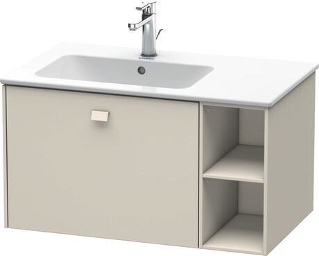 Vanity unit wall-mounted, BR401209191 taupe Matt, Decor, Handle taupe