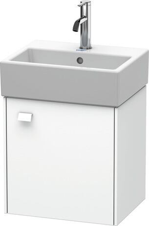 Meuble sous lavabo suspendu, BR4050R1818 Blanc mat, Décor, Poignée Blanc