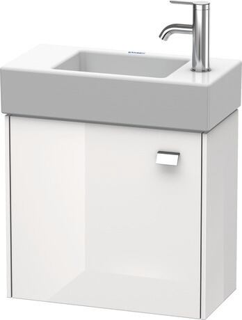Vanity unit wall-mounted, BR4051L1022 White High Gloss, Decor, Handle Chrome