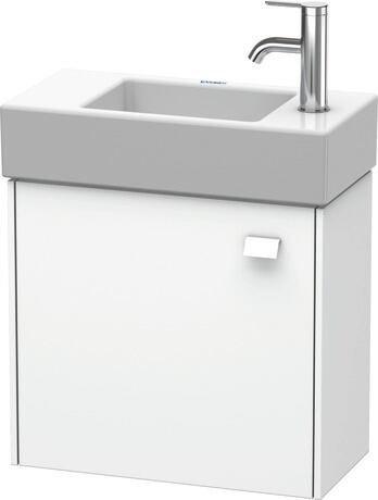 Meuble sous lavabo suspendu, BR4051L1818 Blanc mat, Décor, Poignée Blanc