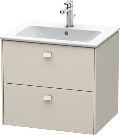 Vanity unit wall-mounted, BR410109191 taupe Matt, Decor, Handle taupe