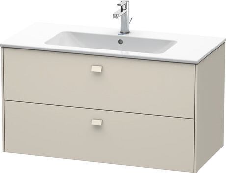 Vanity unit wall-mounted, BR410309191 taupe Matt, Decor, Handle taupe