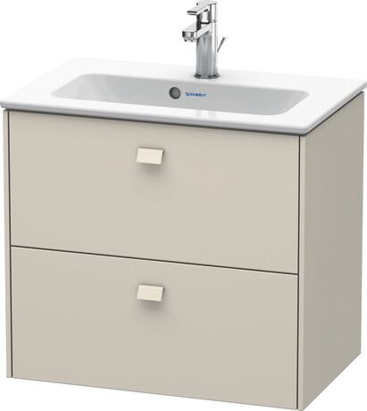 Vanity unit wall-mounted, BR411009191 taupe Matt, Decor, Handle taupe