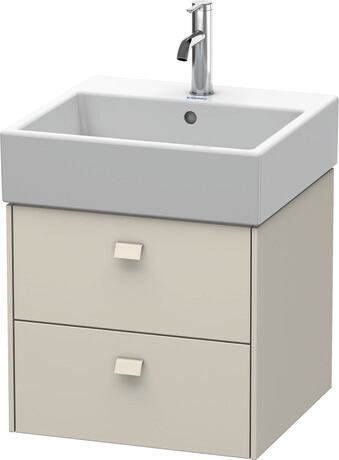 Vanity unit wall-mounted, BR415209191 taupe Matt, Decor, Handle taupe