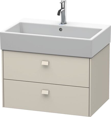 Vanity unit wall-mounted, BR415409191 taupe Matt, Decor, Handle taupe