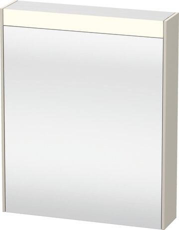 Mirror cabinet, BR7101R91910000 taupe, Hinge position: Right, Socket: Integrated, Number of sockets: 1, plug socket type: F, Energy class D