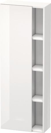 Tall cabinet, DS1238L2222 Hinge position: Left, White High Gloss, Decor