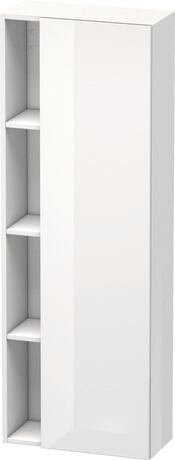 Tall cabinet, DS1238R2222 Hinge position: Right, White High Gloss, Decor