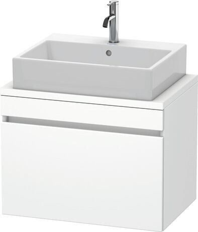 Meuble sous lavabo suspendu pour plan de toilette, DS530101818 Blanc mat, Décor