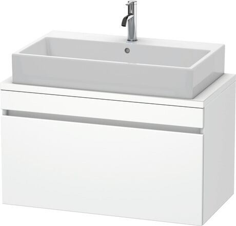 Meuble sous lavabo suspendu pour plan de toilette, DS530301818 Blanc mat, Décor