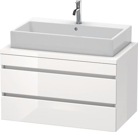Console vanity unit wall-mounted, DS531802222 White High Gloss, Decor