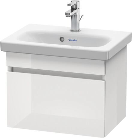 Vanity unit wall-mounted, DS630302222 White High Gloss, Decor