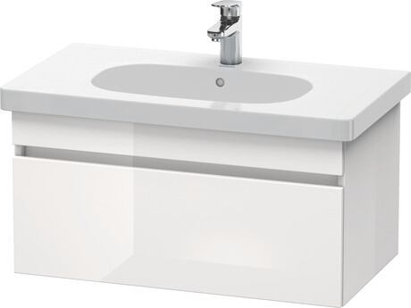 Vanity unit wall-mounted, DS638402222 White High Gloss, Decor