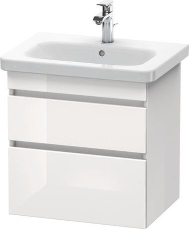 Vanity unit wall-mounted, DS648002222 White High Gloss, Decor