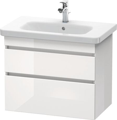 Vanity unit wall-mounted, DS648102222 White High Gloss, Decor