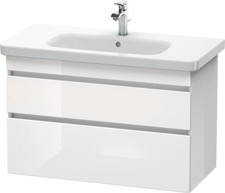 Vanity unit wall-mounted, DS648202222 White High Gloss, Decor