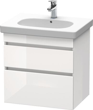 Vanity unit wall-mounted, DS648302222 White High Gloss, Decor
