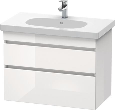 Vanity unit wall-mounted, DS648402222 White High Gloss, Decor