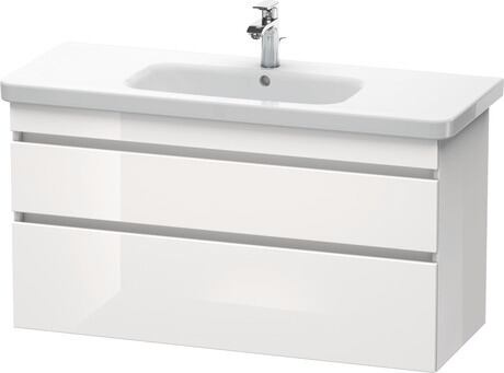 Vanity unit wall-mounted, DS649502222 White High Gloss, Decor