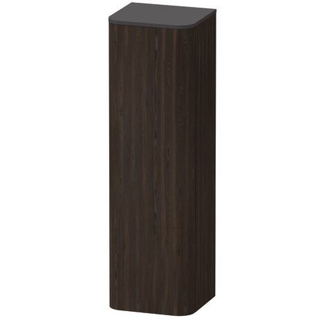 Semi-tall cabinet, HP1261L6969 Hinge position: Left, Brushed walnut Matt, Real wood veneer