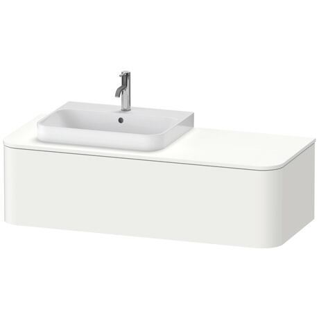 Meuble sous lavabo suspendu pour plan de toilette, HP4932L3636 Blanc satiné, Laqué