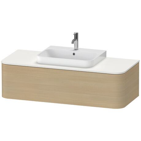 Meuble sous lavabo suspendu pour plan de toilette, HP4932M7171 Chêne méditerranéen mat, Placage bois véritable