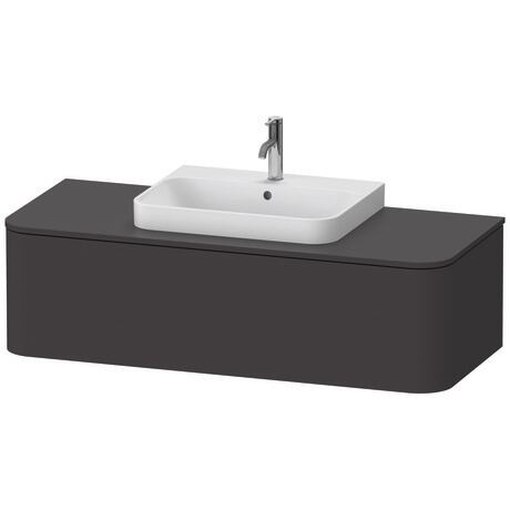 Meuble sous lavabo suspendu pour plan de toilette, HP4932M8080 Graphite super mat, Décor