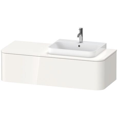 Meuble sous lavabo suspendu pour plan de toilette, HP4932R2222 Blanc brillant, Décor