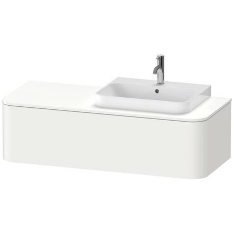 Meuble sous lavabo suspendu pour plan de toilette, HP4932R3636 Blanc satiné, Laqué