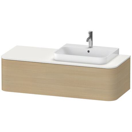 Meuble sous lavabo suspendu pour plan de toilette, HP4932R7171 Chêne méditerranéen mat, Placage bois véritable
