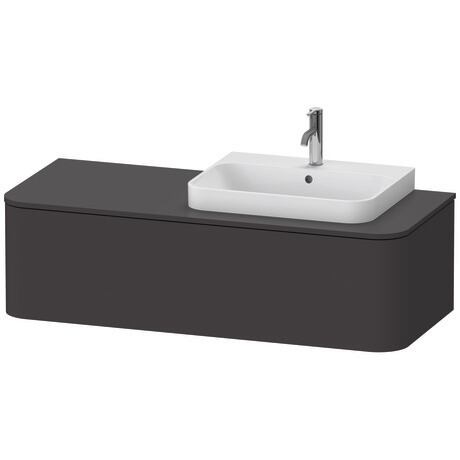 Meuble sous lavabo suspendu pour plan de toilette, HP4932R8080 Graphite super mat, Décor