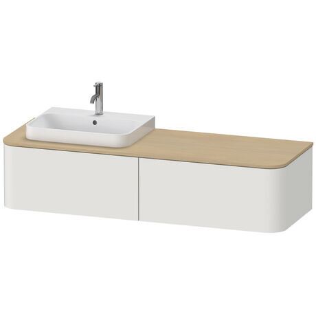 Meuble sous lavabo suspendu pour plan de toilette, HP4934L3939 Blanc Nordic satiné, Laqué
