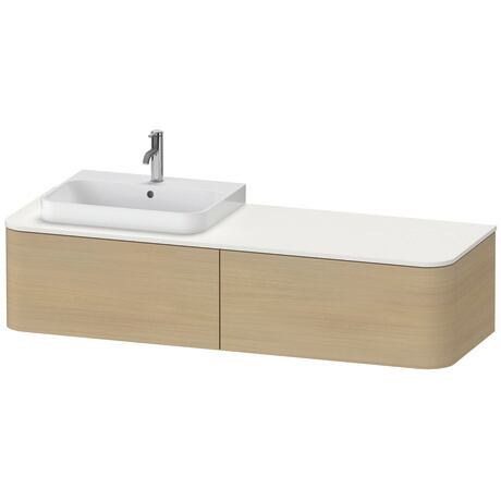 Meuble sous lavabo suspendu pour plan de toilette, HP4934L7171 Chêne méditerranéen mat, Placage bois véritable