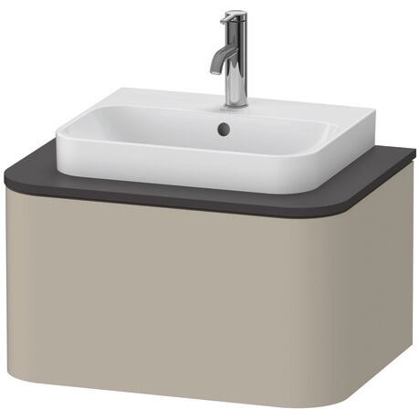 Console vanity unit wall-mounted, HP494006060 taupe Satin Matt, Lacquer