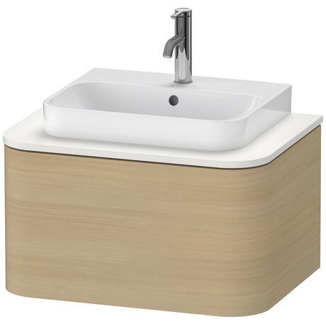 Meuble sous lavabo suspendu pour plan de toilette, HP494007171 Chêne méditerranéen mat, Placage bois véritable