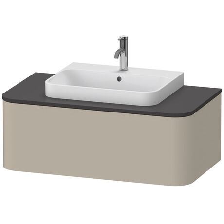 Console vanity unit wall-mounted, HP494106060 taupe Satin Matt, Lacquer