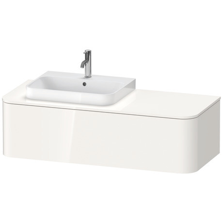Console vanity unit wall-mounted, HP4942L2222 White High Gloss, Decor