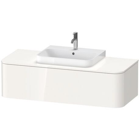 Console vanity unit wall-mounted, HP4942M2222 White High Gloss, Decor