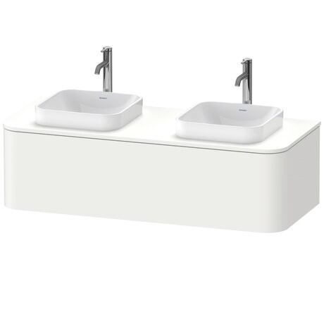 Console vanity unit wall-mounted, HP4943B3636 White Satin Matt, Lacquer, Siphon cut-out: Yes