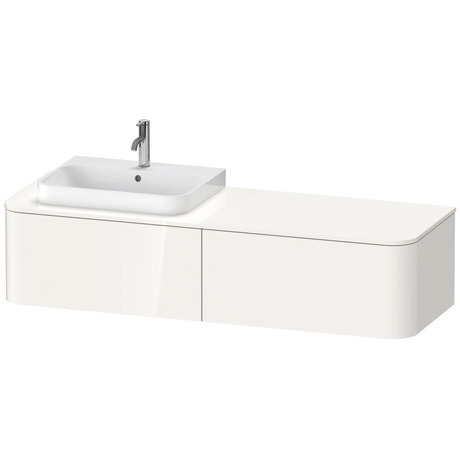 Console vanity unit wall-mounted, HP4944L2222 White High Gloss, Decor