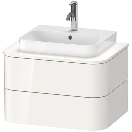 Meuble sous lavabo suspendu pour plan de toilette, HP496002222 Blanc brillant, Décor