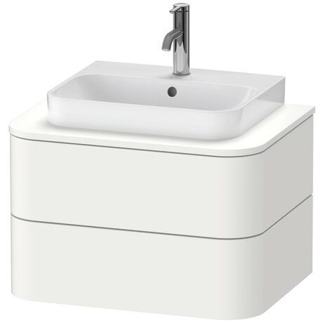 Meuble sous lavabo suspendu pour plan de toilette, HP496003636 Blanc satiné, Laqué