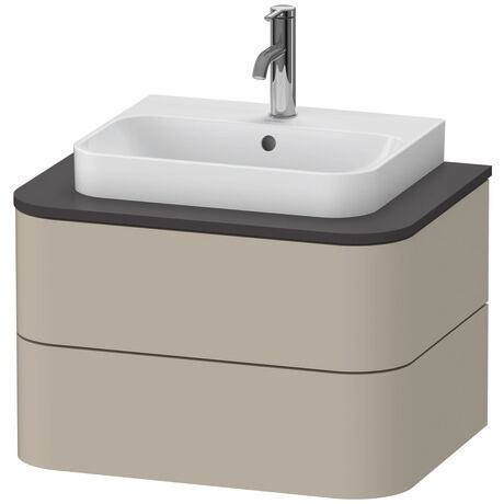 Console vanity unit wall-mounted, HP496006060 taupe Satin Matt, Lacquer
