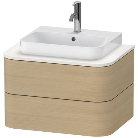 Meuble sous lavabo suspendu pour plan de toilette, HP496007171 Chêne méditerranéen mat, Placage bois véritable