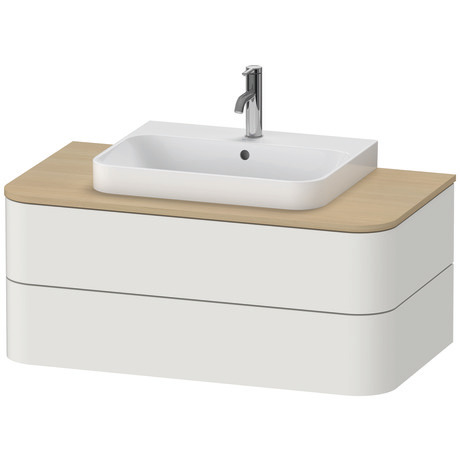 Meuble sous lavabo suspendu pour plan de toilette, HP496103939 Blanc Nordic satiné, Laqué