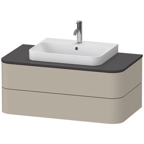 Console vanity unit wall-mounted, HP496106060 taupe Satin Matt, Lacquer